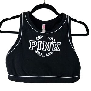 Black PINK Crop Top Workout Bra
